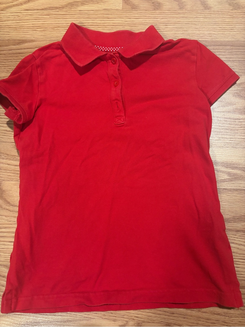 Cherokee Red Girls' Polo Shirt with Button Placket size medium 7/8 uniform shirt
